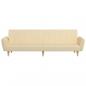 Preview: Schlafsofa 2-Sitzer Creme Stoff