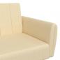 Preview: Schlafsofa 2-Sitzer Creme Stoff