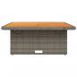 Preview: Gartentisch Grau 110x110x71 cm Poly Rattan und Akazienholz