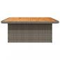 Preview: Gartentisch Grau 110x110x71 cm Poly Rattan und Akazienholz