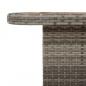 Preview: Gartentisch Grau 110x110x71 cm Poly Rattan und Akazienholz