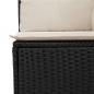 Preview: Gartensofa mit Kissen 4-Sitzer Schwarz Poly Rattan