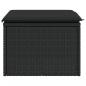 Preview: Gartenhocker mit Kissen Schwarz 55x55x37 cm Poly Rattan