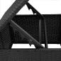 Preview: Gartenhocker mit Kissen Schwarz 55x55x37 cm Poly Rattan