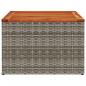 Preview: Gartentisch Grau 55x55x37 cm Poly Rattan und Akazienholz