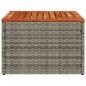 Preview: Gartentisch Grau 55x55x37 cm Poly Rattan und Akazienholz