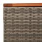 Preview: Gartentisch Grau 55x55x37 cm Poly Rattan und Akazienholz