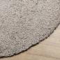 Preview: Shaggy-Teppich PAMPLONA Hochflor Modern Beige Ø 80 cm