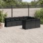 Preview: ARDEBO.de - 10-tlg. Garten-Sofagarnitur mit Kissen Schwarz Poly Rattan