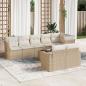 Preview: ARDEBO.de - 9-tlg. Garten-Sofagarnitur mit Kissen Beige Poly Rattan