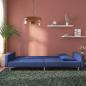 Preview: Schlafsofa 2-Sitzer mit 2 Kissen Blau Stoff