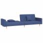 Preview: Schlafsofa 2-Sitzer mit 2 Kissen Blau Stoff