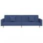 Preview: Schlafsofa 2-Sitzer mit 2 Kissen Blau Stoff