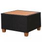 Preview: 4-tlg. Garten-Lounge-Set mit Auflagen Poly Rattan Schwarz