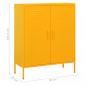 Preview: Lagerschrank Senfgelb 80x35x101,5 cm Stahl    