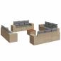 Preview: 13-tlg. Garten-Sofagarnitur mit Kissen Beige Poly Rattan