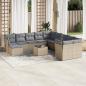 Preview: ARDEBO.de - 12-tlg. Garten-Sofagarnitur mit Kissen Beige Poly Rattan