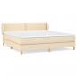 Preview: Boxspringbett mit Matratze Creme 180x200 cm Stoff