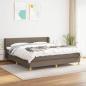 Preview: ARDEBO.de - Boxspringbett mit Matratze Taupe 160x200 cm Stoff