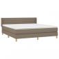 Preview: Boxspringbett mit Matratze Taupe 160x200 cm Stoff