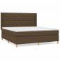 Preview: Boxspringbett mit Matratze Dunkelbraun 160x200 cm Stoff