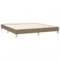 Preview: Boxspringbett mit Matratze & LED Taupe 160x200 cm Stoff