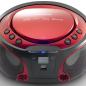 Preview: SCD-550RD Tragbares UKW-Radio CD/MP3/USB/Bluetooth-Player® mit LED-Beleuchtung Rot (Menge: 2 je Bestelleinheit)