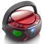 Preview: SCD-550RD Tragbares UKW-Radio CD/MP3/USB/Bluetooth-Player® mit LED-Beleuchtung Rot (Menge: 2 je Bestelleinheit)