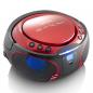 Preview: SCD-550RD Tragbares UKW-Radio CD/MP3/USB/Bluetooth-Player® mit LED-Beleuchtung Rot (Menge: 2 je Bestelleinheit)