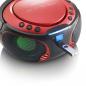 Preview: SCD-550RD Tragbares UKW-Radio CD/MP3/USB/Bluetooth-Player® mit LED-Beleuchtung Rot (Menge: 2 je Bestelleinheit)