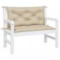 Preview: Gartenbank-Auflagen 2 Stk. Beige 100x50x7 cm Oxford-Gewebe