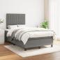 Preview: Boxspringbett mit Matratze Dunkelgrau 120x190 cm Stoff