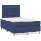 Preview: ARDEBO.de - Boxspringbett mit Matratze Blau 120x190 cm Stoff