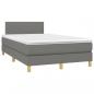 Preview: Boxspringbett mit Matratze Dunkelgrau 120x190 cm Stoff