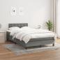 Preview: Boxspringbett mit Matratze Dunkelgrau 120x190 cm Stoff