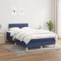 Preview: Boxspringbett mit Matratze Blau 120x190 cm Stoff