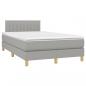 Preview: Boxspringbett mit Matratze Hellgrau 120x190 cm Stoff