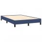 Preview: Boxspringbett mit Matratze Blau 120x190 cm Stoff