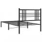 Preview: Bettgestell mit Kopfteil Metall Schwarz 90x190 cm