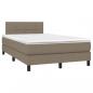 Preview: Boxspringbett mit Matratze Taupe 120x190 cm Stoff