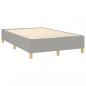 Preview: Boxspringbett mit Matratze Hellgrau 120x190 cm Stoff