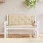 Preview: ARDEBO.de - Gartenbank-Auflagen 2 Stk. Beige 120x50x7 cm Oxford-Gewebe