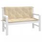 Preview: Gartenbank-Auflagen 2 Stk. Beige 120x50x7 cm Oxford-Gewebe