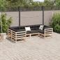 Preview: 6-tlg. Garten-Sofagarnitur mit Kissen Massivholz Kiefer