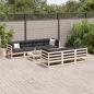 Preview: 8-tlg. Garten-Sofagarnitur mit Kissen Massivholz Kiefer