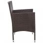 Preview: Gartenbank mit Kissen Poly Rattan Braun