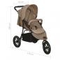 Preview: Kinderwagen Taupe Stahl