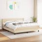 Preview: ARDEBO.de - Boxspringbett mit Matratze Creme 180x200 cm Stoff