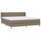 Preview: Boxspringbett mit Matratze Taupe 160x200 cm Stoff