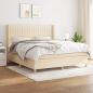 Preview: ARDEBO.de - Boxspringbett mit Matratze Creme 180x200 cm Stoff